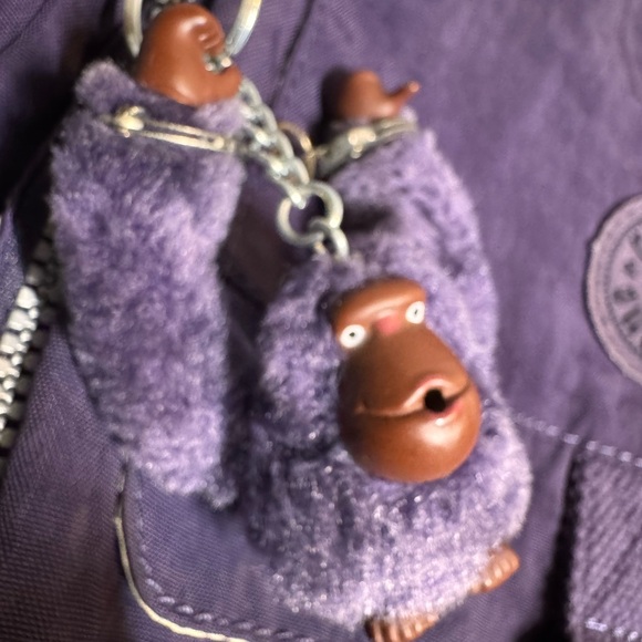 Kipling Purple Crossbody Bag with Bear Keychain - Picture 3 of 13